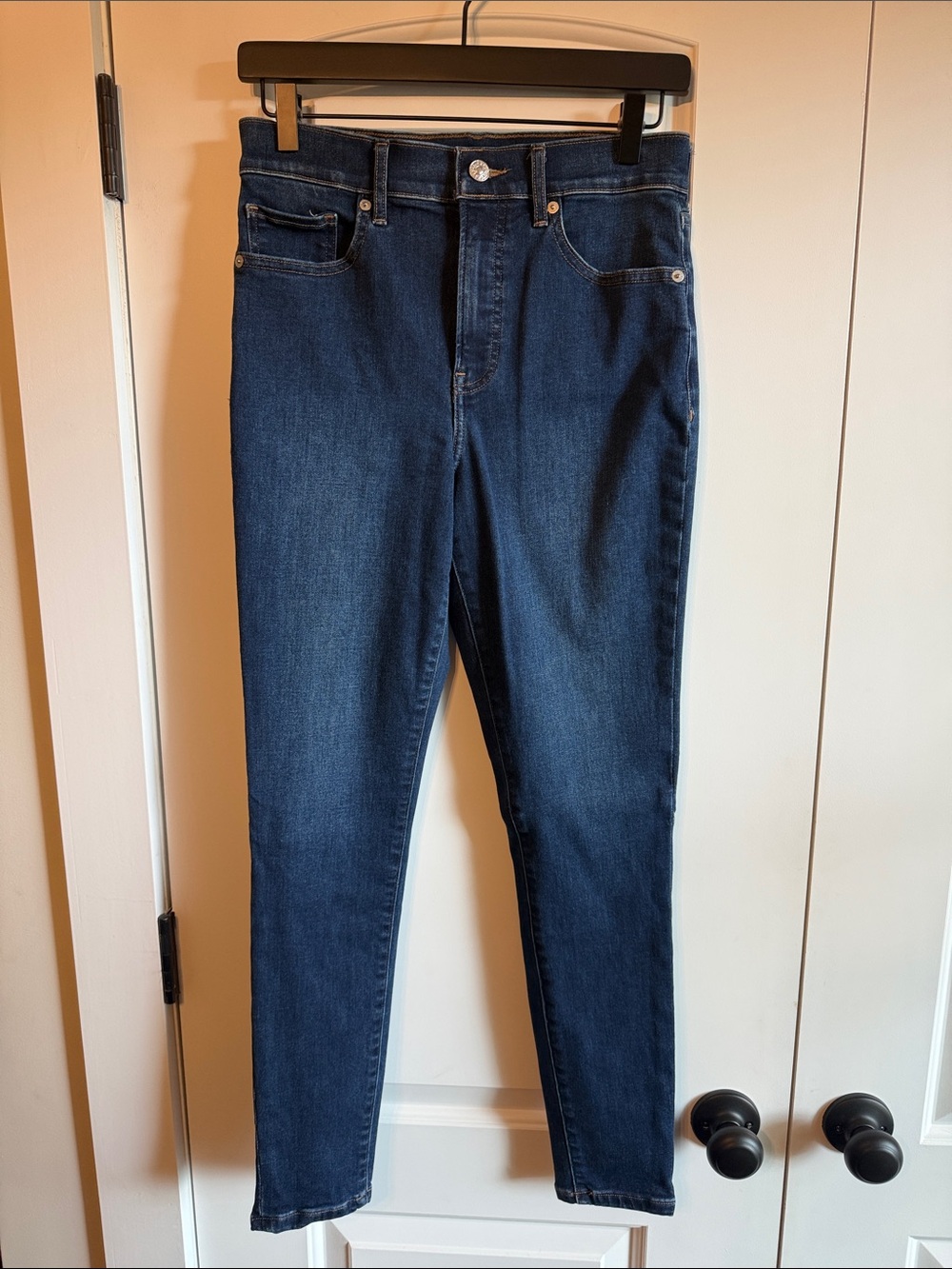 Express Dark Blue High-Rise Strechy Skinny Jeans